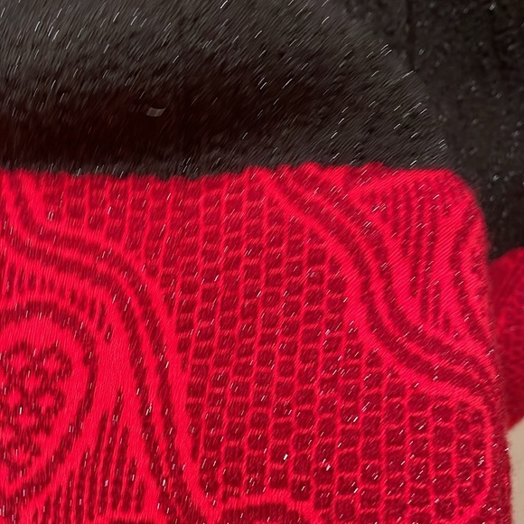 EUC SZ 14 RED/BLACK WOOL JACKET KNIT IN ITALY BY DESIGNER STIZZOLI GORGEOUS! - Picture 4 of 9